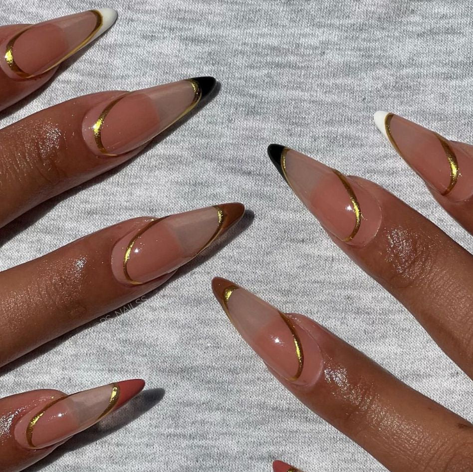 Always Craving Medium Almond Multicolor Everyday Press On Nails