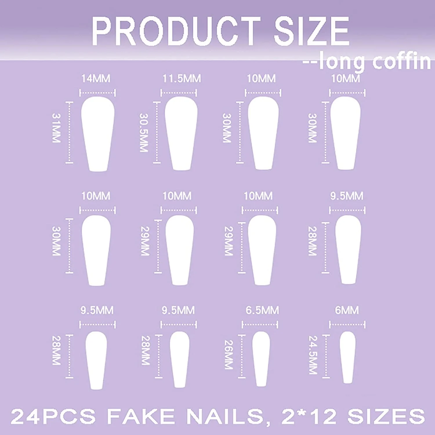 Charge My Room Long Square Black Studded Press On Nails - Image 12