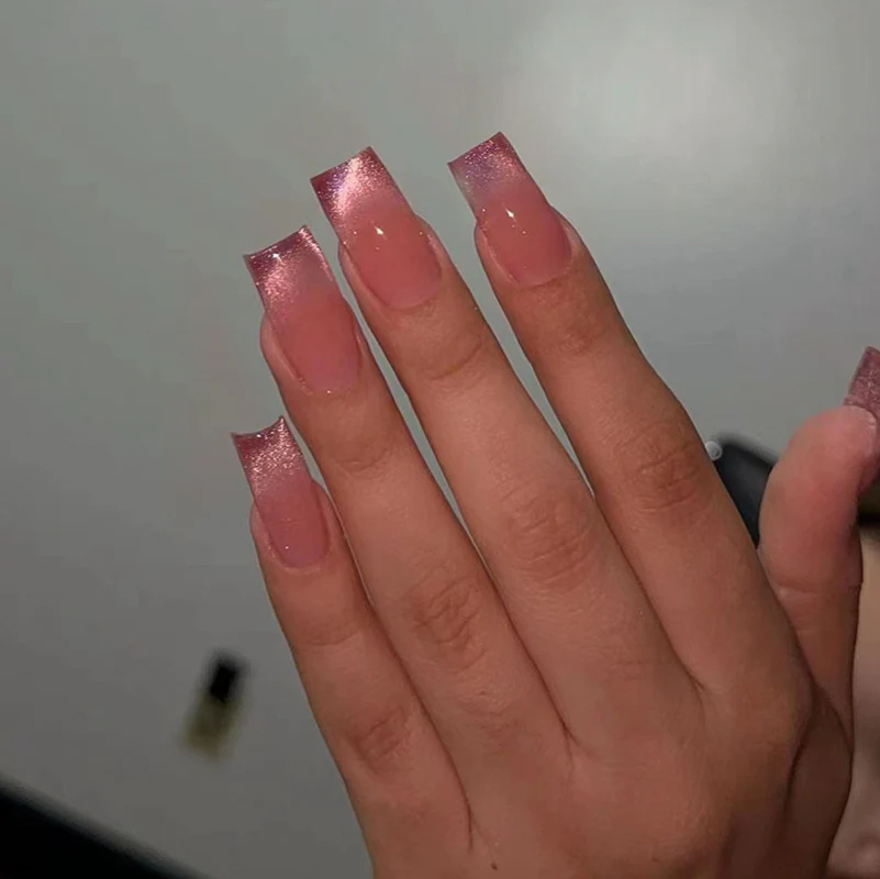 In Your Mind Everyday Long Square Red Glitter Press On Nails