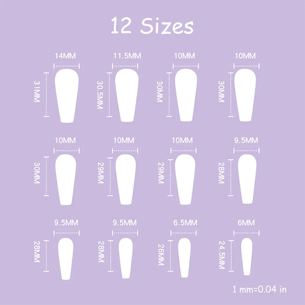 Just Wavy Long Square Blue Groovy Press On Nails - Image 7