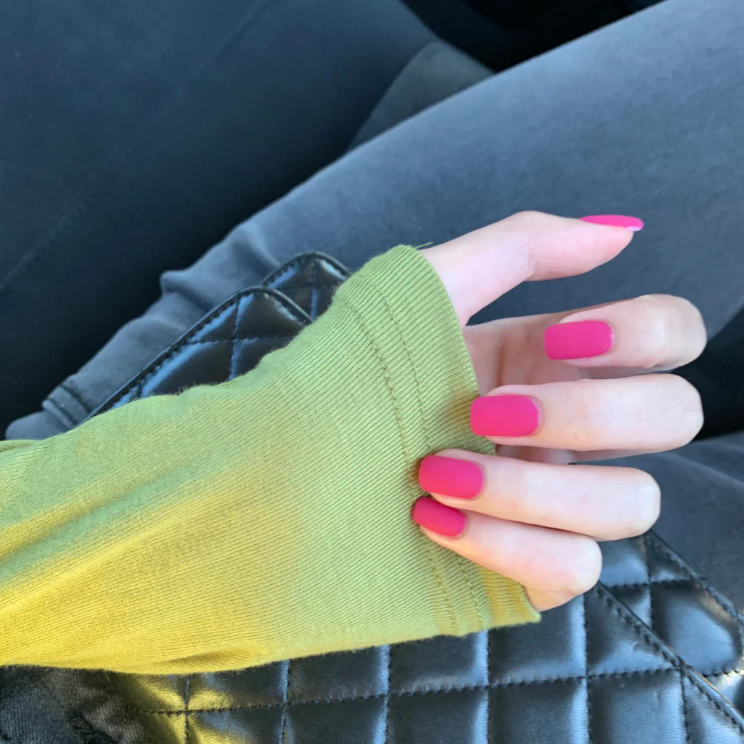 Legally Blonde Long Square Pink Matte Press On Nails