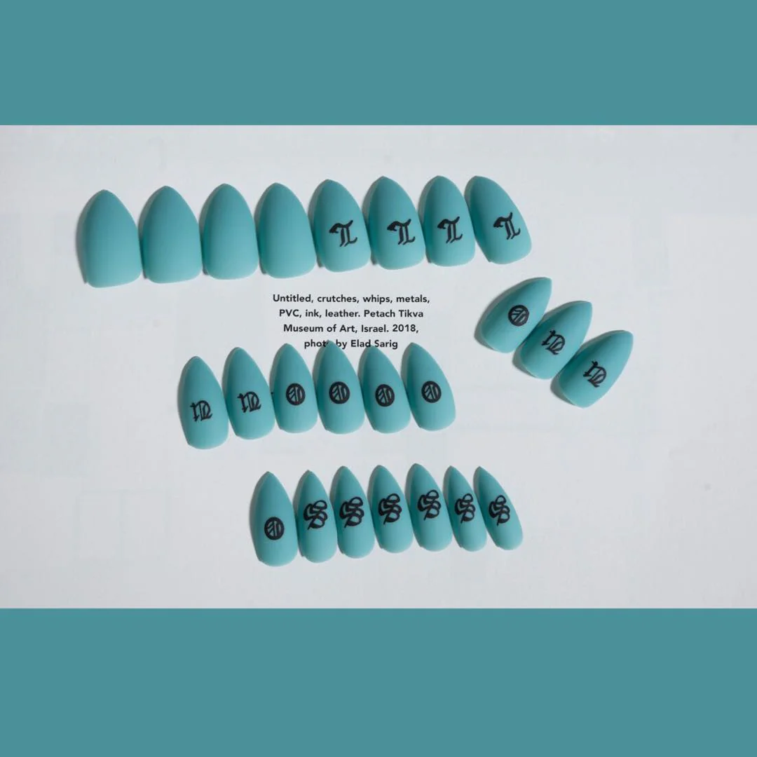 Manners Short Almond Blue Astrology Press On Nails