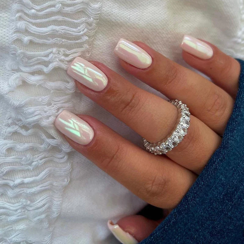 Might Fall Medium Square Multicolor Y2K Press On Nails
