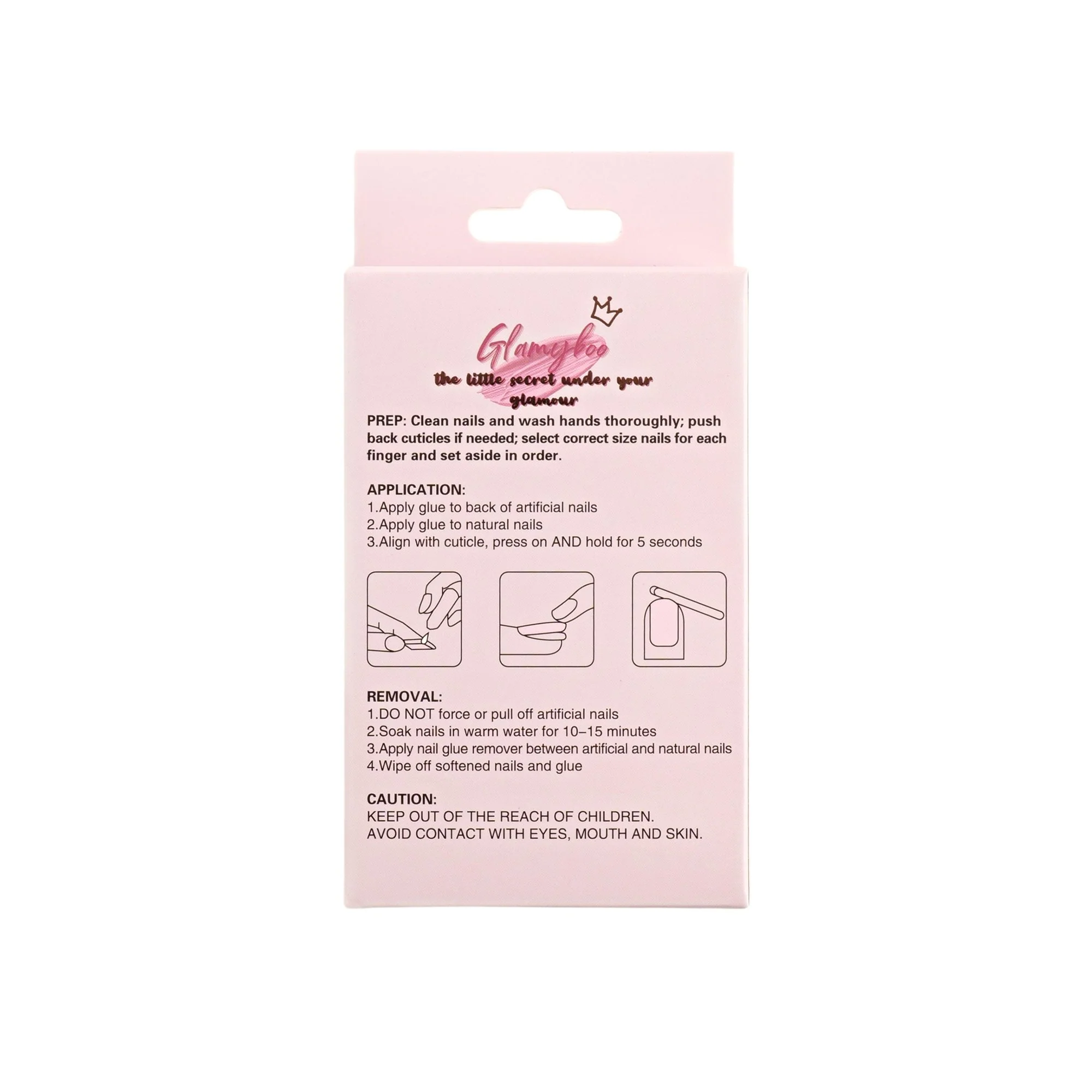 Mining For Jewels Long Coffin Pink Studded Press On Nails - Image 5